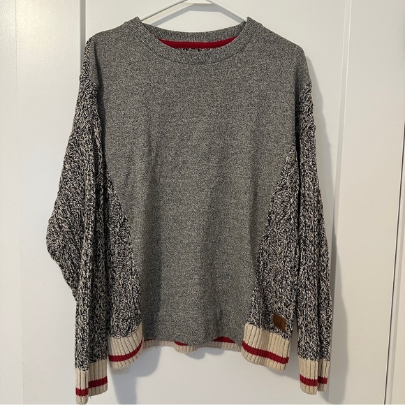 Roots Sweaters - Roots Cabin Grey Knit Pullover Crewneck Sweater Size Small Women’s